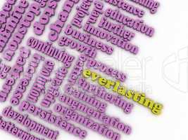 3d imagen Everlasting concept word cloud background