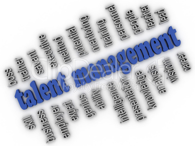 3d imagen Talent Management  concept word cloud background