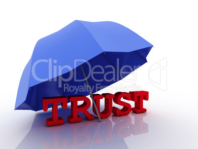 3d imagen Trust concept, isolated on white background.