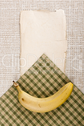 Banana and old paper