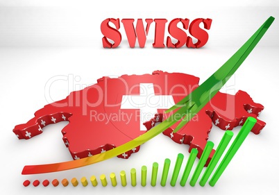 Map illustration of Switzerland