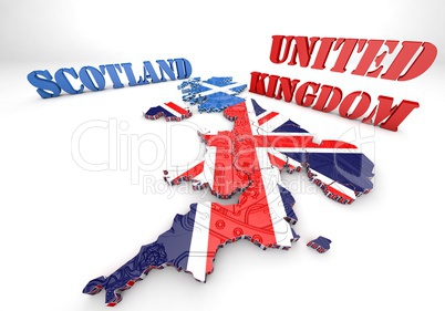 map illustration of Scotland and England
