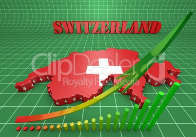 Map illustration of Switzerland