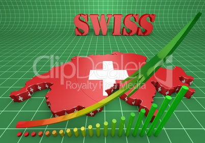 Map illustration of Switzerland