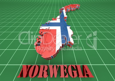 map illustration of Norway