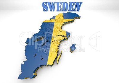 map illustration of Sweden