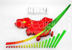 illustratuin map of China