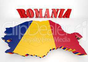 Map illustration of Romania
