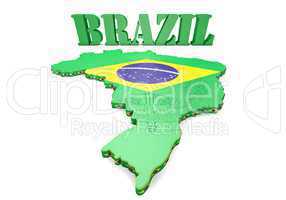 map illustration of Brazil