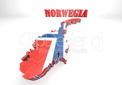 map illustration of Norway