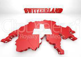 Map illustration of Switzerland