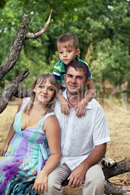 family with child outdoors