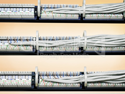 rear view of the patch panels