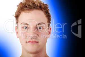 Frontal portrait of a young man