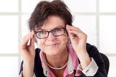 Portrait of a business woman with glasses