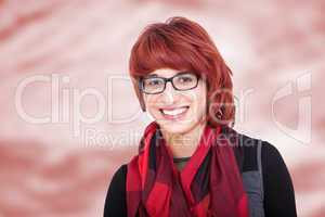 Fashionable woman with glasses