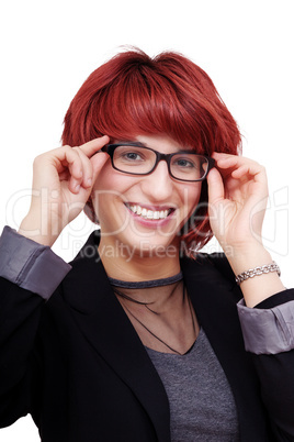 Elegant fashionable woman with glasses