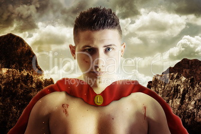 warrior fighter at the highlands background