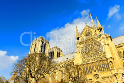 The Cathedral of Notre Dame in Paris, exterior view