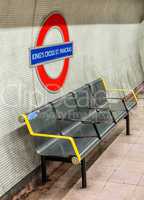 LONDON, ENGLAND - SEP 30: Underground Kings Cross tube station i