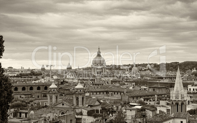 Rome, Italy. Aerial view of the ancient city