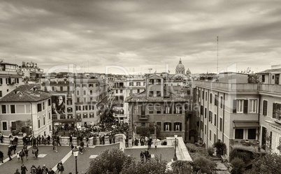 ROME - NOV 1: The Spanish Steps, seen from Piazza di Spagna on N