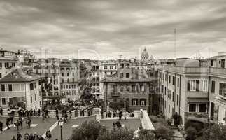 ROME - NOV 1: The Spanish Steps, seen from Piazza di Spagna on N