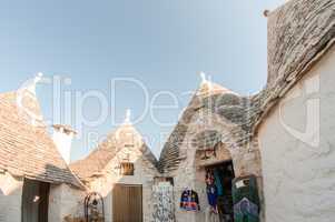 ALBEROBELLO, PUGLIA, ITALY - AUG 23: Tourists stroll among Trull