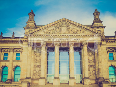 Retro look Reichstag Berlin