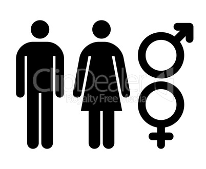 Male and female sign. Gender symbol
