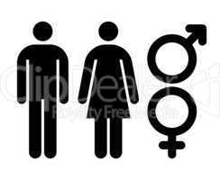 Male and female sign. Gender symbol