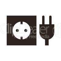 Plug and socket icon