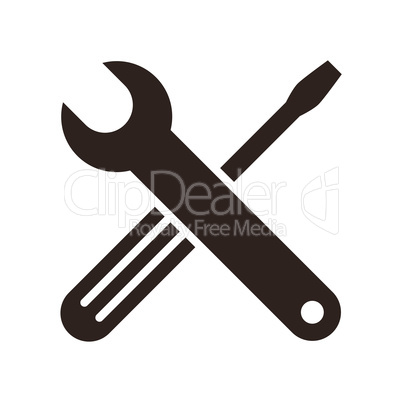 Wrench and screwdriver icon