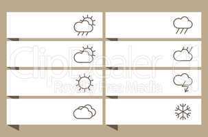 Labels set with weather signs