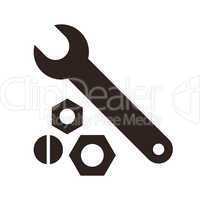 Wrench, nuts and bolt icon