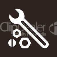 Wrench, nuts and bolt icon