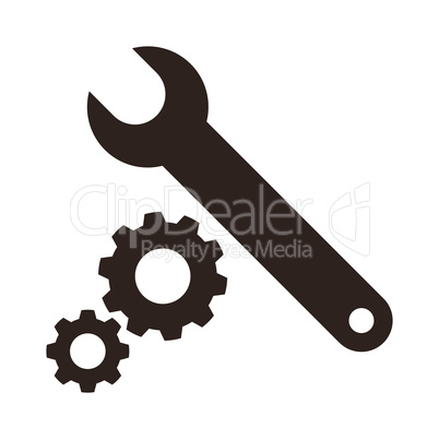 Wrench and gears icon