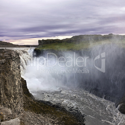 Famous Dettifoss is a waterfall of Iceland