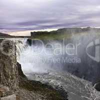 Famous Dettifoss is a waterfall of Iceland