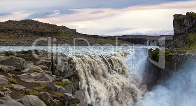 Famous Dettifoss is a waterfall of Iceland