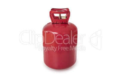 Red Gas Bottle on white