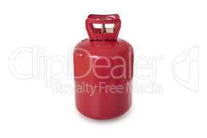 Red Gas Bottle on white