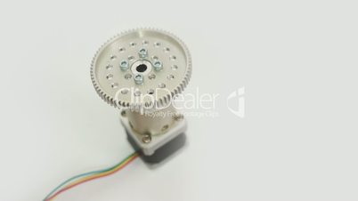 Stepper Motor Geared On End High Angle