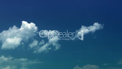 timelapse  with clouds in the blue sky