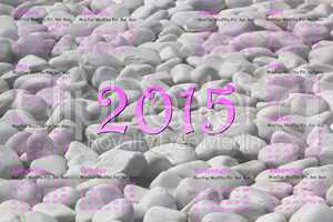European 2015 year calendar with stones