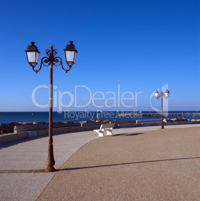 Promenade near the sea, Saintes-Maries-de-la-mer, France