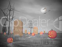 Halloween scenery - 3D render