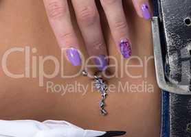 Image of belly and piercing