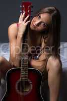 Photo of young girl with the guitar