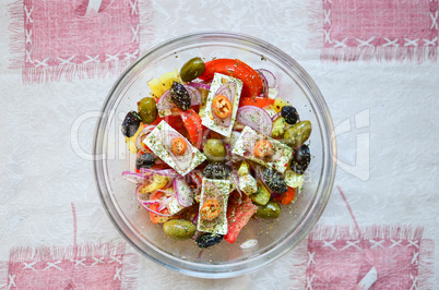 Greek salad from above